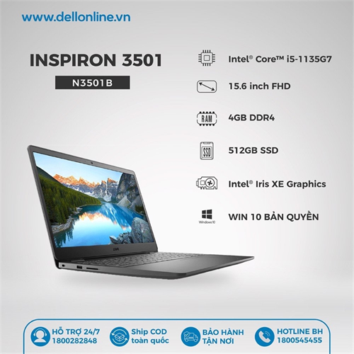 Laptop Dell Inspiron 15 3501 I5 (P90F005N3501B)